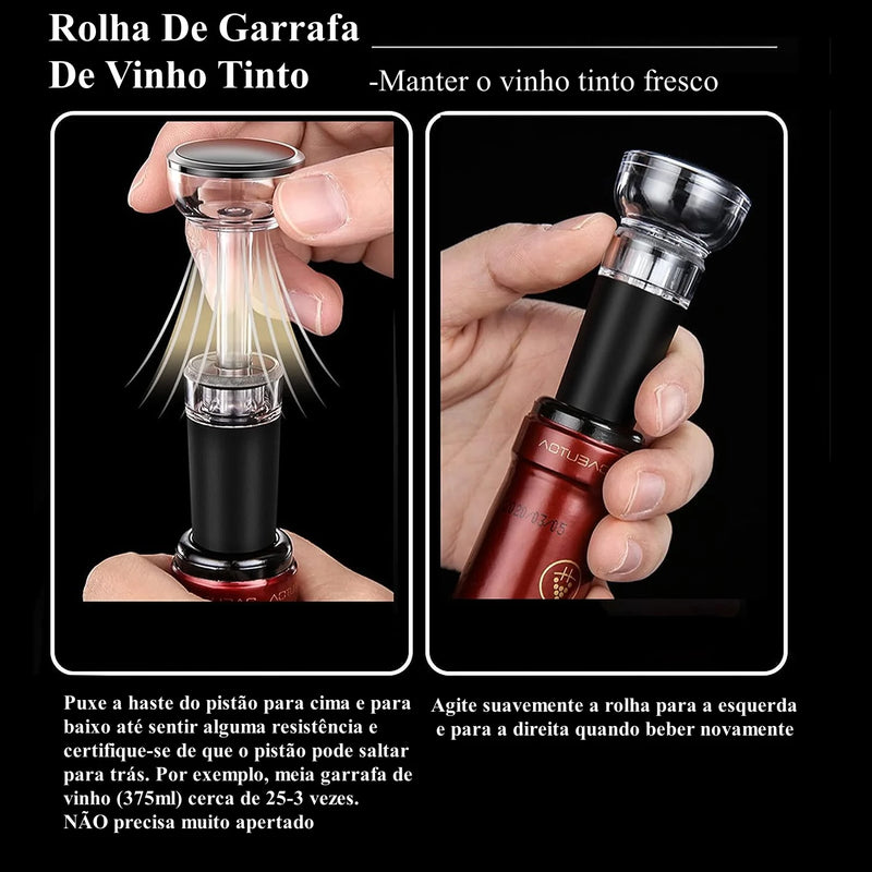 Super Abridor de Vinhos Automático Saca Rolhas