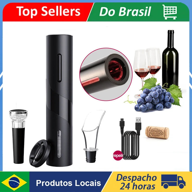 Super Abridor de Vinhos Automático Saca Rolhas